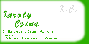 karoly czina business card